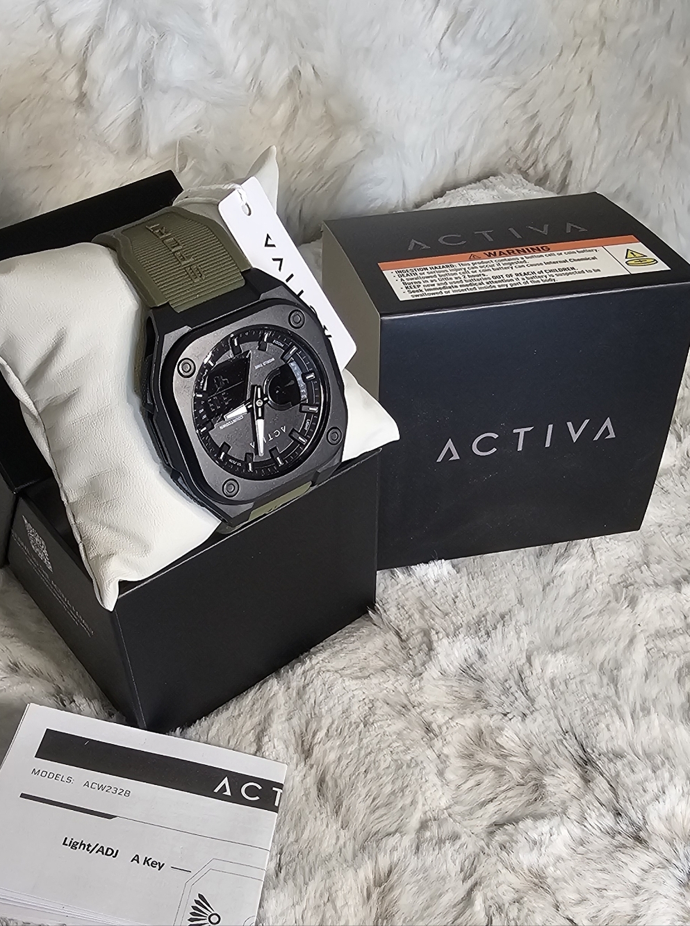 Ativa Men's Green and Black Sport Watch